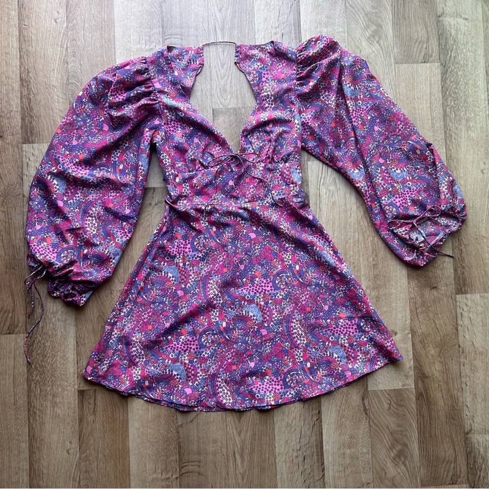 For Love And Lemons Vibrant Paisley Mini Dress